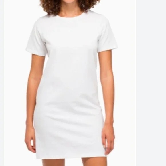 NWT RICHER POORER 100% COTTON WHITE TEE DRESS. Size XS (could fit a small) - Picture 1 of 7